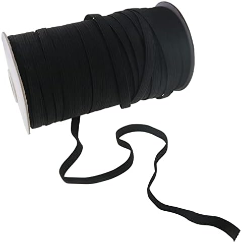 CSNSD Elastic Band 100 metros de 8 mm de largura preta e elástica macio com bobinas de cordão elástico