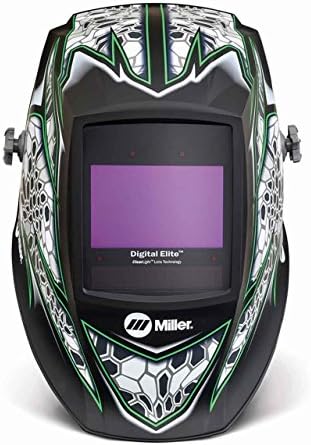 Miller 289768 capacete de soldagem de elite digital com lente Clearlight 2.0, raptor