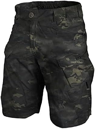 Shorts militares masculinos de wenkomg1 bolsões de estilo retrô de estilo de estilo retro de estilo de