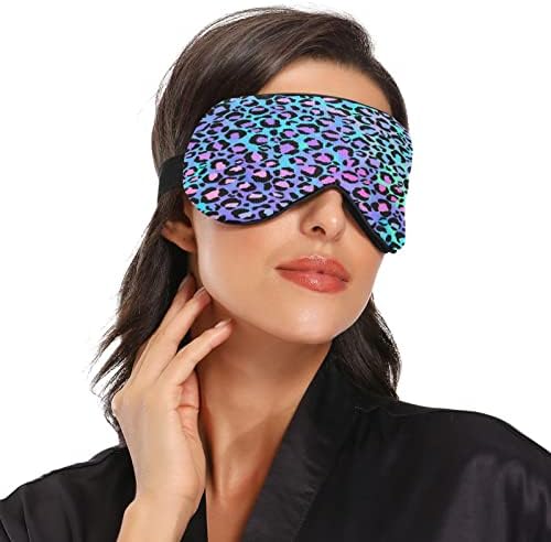 Máscara de sono para homens de leopardo colorida para homens homens macios e confortáveis ​​máscara