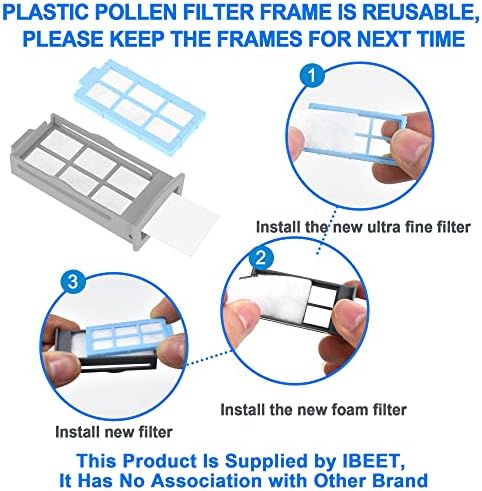 Filtros CPAP de 24 peças para DS2, filtros IBeet para suprimentos Dream 2, incluem 4 filtros montados para
