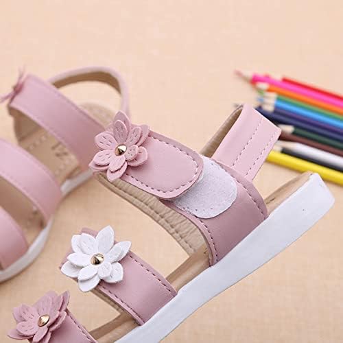Verão infantil infantil sandálias moda moda de flor grande sapatos de carona