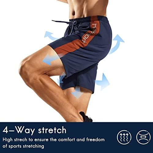 Haimont Quick Dry Athletic Running Shorts para homens 7 '' Ginástica de ginástica shorts de treinamento com bolsos