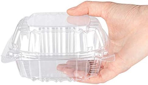 Plástico descartável para ir recipientes com tampas claras