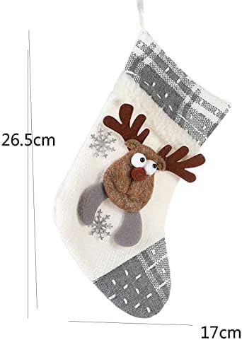 Staque de Natal Grande meias de Natal Decorações Santa Snowman de Snowson Caractere de Natal para Decorações de