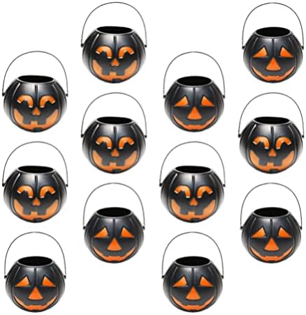 12pcs Caldeirão Halloween Cauldron Candy Bucket Witches Caldeirão Pote de Candy Titular com Handle