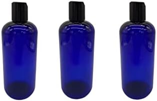 Garrafas plásticas de Boston Blue de 16 oz -3 Pacote de recipientes de garrafas vazias - Óleos