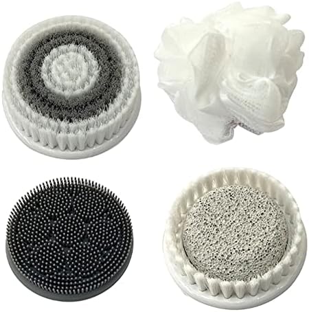 Cabeças de reposição corada, 4 limpeza de cabeças de escova corporal esfoliando - Use para escova corporal alimentada