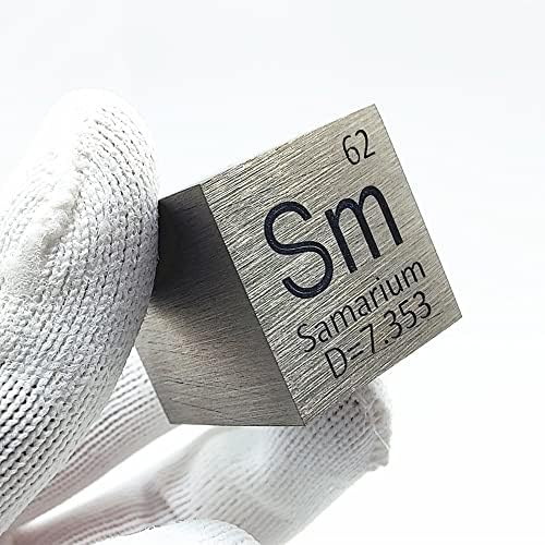 Cubo de samarium sólido de 1 polegada SM 99,99% cubo para coleta periódica de coleta de mesas