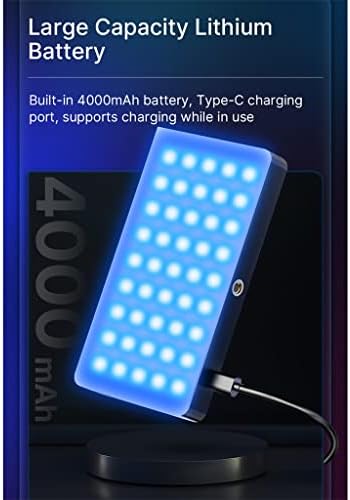 PDGJG RGB LED Painel de vídeo Luz de 7 polegadas de preenchimento de bolso de 7 polegadas Dimmível 2500-9000K