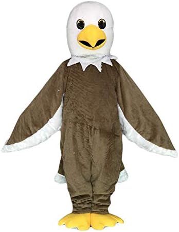 traje de mascote de águia marrom leve de Rushopn