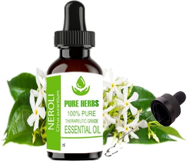 Ervas puras Neroli Pure & Natural Therapeautic Grade Essential Oil com conta -gotas 30ml