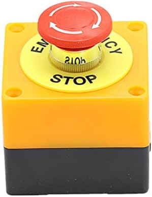 Torne 1pcs sinalização de sinalização vermelha interruptor de botão DPST Botão de parada de emergência