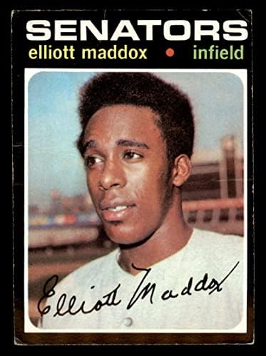 1971 Topps 11 Elliott Maddox Washington Senadores Dean's Cards 2 - Bons senadores