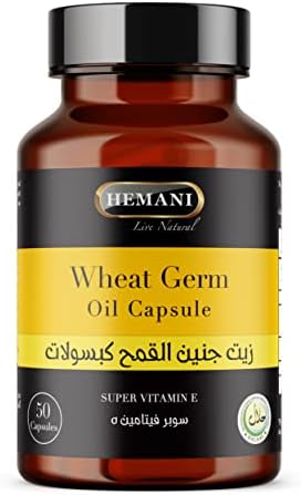 Cápsulas de óleo de germe de trigo Hemani - 50 contagem