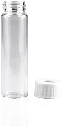 Alwsci Borossilicate Glass 40ml Clear EPA Toc parafuso Vial pescoço com tampa de parafuso PP de 3 mm, orifício