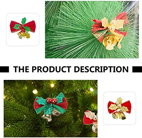 Kisangel yule decoração 20pcs árvores de natal arestos de pano decorativo arcos Wreath Bow Christmas Tree Decors