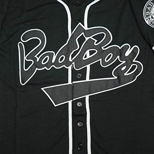 Acail 10 Biggie Bad Boy Movie Baseball Jersey Stitched Roupas unissex do hip hop dos anos 90 para o
