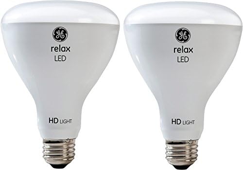 Iluminação GE Relax LED HD 10 watts, lâmpada R30 R30 com base média, branca macia, 2 pacote