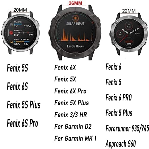 IRJFP 20/22/26mm Watch Band para Garmin Fenix ​​6 6s 6x Pro 5 5x 5s mais 3HR 935 MK2 Banda de silicone