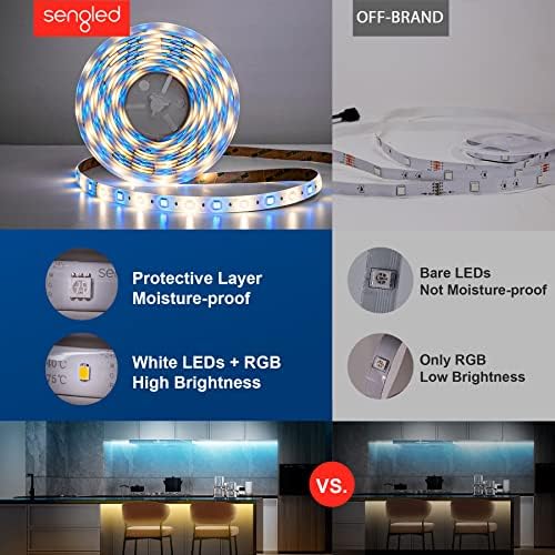 Shengled Smart Bluetooth Mesh LED LED Multicolor Light Strip, 5m, funciona com Echo e Alexa, Alto brilho com