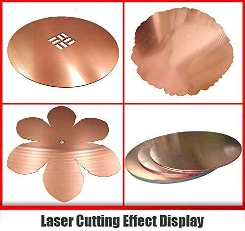 Lucknight Copper Disc folha de disco redondo Circular Placa de junta Circular H62 Copper CNC Metalworking Matérias