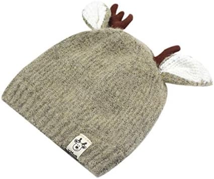 Linda rena Antlers Beanie Baby Soft quente Crochet chapéu de malha para meninas para crianças meninas