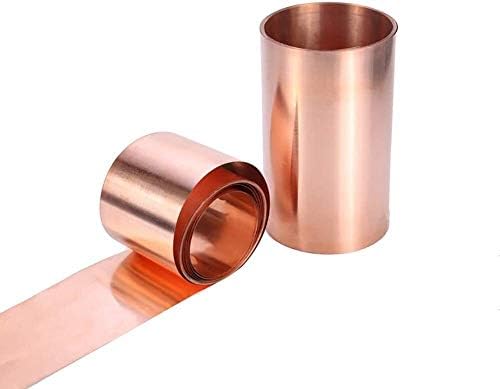 Folha de cobre Yuesfz Metal 99,9% Puro cobre 100mmx1000mm Folha de folha de cobre pura