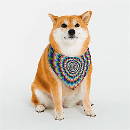 Pet Bandana Rainbow-spin-psicedélico macio cachorro gato lenço lavável diário lenço pequeno