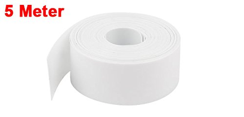 UXCELL 6,5 pés 5 mm 23mm 48% Taxa de encolhimento Branco PVC PVC Tubo de tubulação encolhida pelo