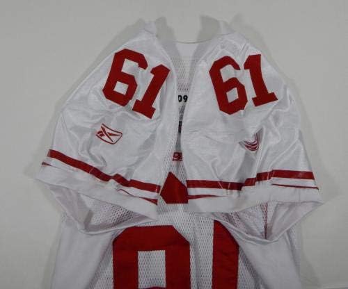 2009 San Francisco 49ers Chris Patrick 61 Game usou White Jersey DP06214 - Jerseys de Jerseys usados