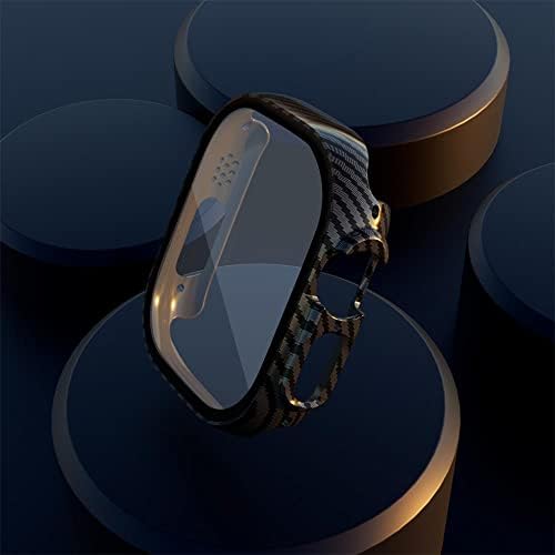 Capa de vidro+Maalya para Apple Watch Case 49mm Smartwatch PC Protetor de proteção Tampa temperada