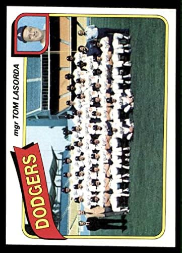1980 TOPPS 302 Lista de verificação da equipe Dodgers Tommy Lasorda Los Angeles Dodgers NM Dodgers