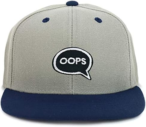 Armycrew Youth Kid's Oops Patch Flat Bill Snapback Cap de 2 tons