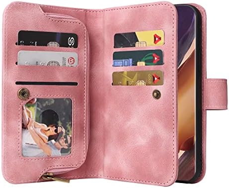 Caixa de carteira de proteção de proteção compatível com a capa Samsung Galaxy Note 20 Ultra, PU Couro Flip Flip,