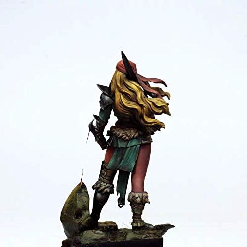 Goodmoel 1/24 Kit de modelo de resina guerreira de fantasia antiga feminina/soldado não montado e sem pintura