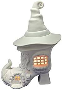 Casa de fadas do chapéu de bruxa para o jardim de fadas com kit de corte e luz, pronto para analisar