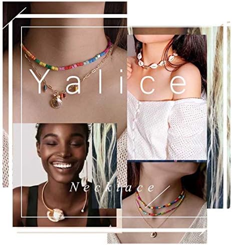 Yalice algemas personalizadas cadeia de colar de colares de pingente curtos jóias para mulheres e meninas