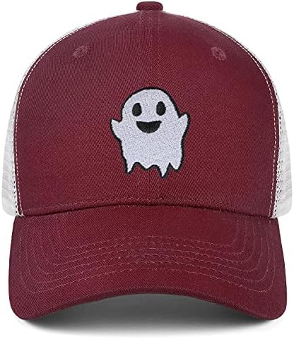 LHSCVUFASC Halloween Ghost Boo Unissex Cap legal Cap engraçado Chapéus de caminhoneiros bordados