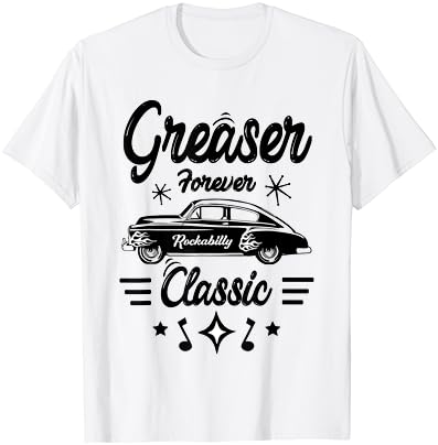 Take de lúpulo de demão dos anos 50 Retro 50s Rockabilly Greaser T-shirt