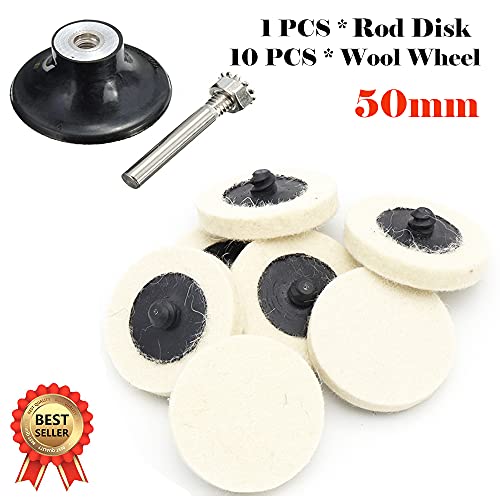 10pcs Roda de polimento 2 Polimento de disco de disco Rodas de polimento de disco com 1pcs 2 Disc