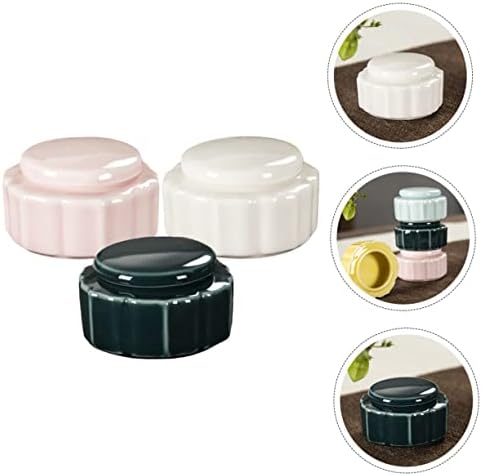 Hemoton 3pcs Rouge Lipstick Jar Mini Tea Caddy Caddy