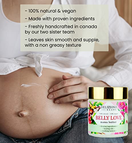 Belly Love Mama Manteiga para estrias - Gravidez e Post Partum - natural, vegan e artesanal - hidratante
