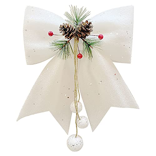 Christmas Pines Nut Bowknot pingente de Natal Grinales de arestas Armadias de brilho artesanal Briscos de arcos