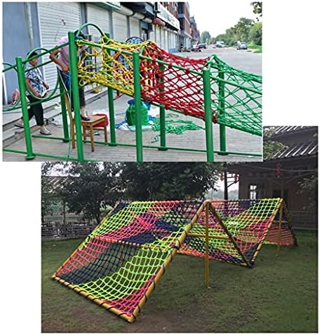 Rede de corda de nylon colorida de OUYOXI - Rede de proteção à rede de segurança da infantil FRAMA DE ESTADA