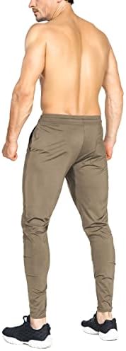 Brokig Mens Lightweight Gym Rogger Pants, calça de moletom masculina com zíper