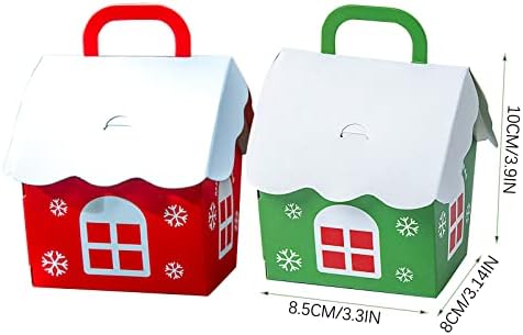 Decorações de festa de formatura 2022 10pcs Decoração de Natal Véspera de Natal Caixa de doces Caixa de embalagem