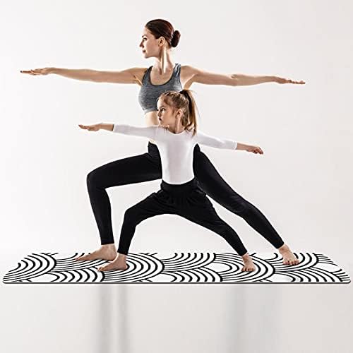 Círculos abstratos de ioga extra espessa - exercícios ecológicos para não deslizamento e fitness tapete de estacas