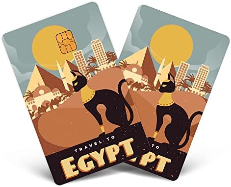 4pcs/adesivo de cartão set com pirâmides egípcios de estilo retrô - adesivo de vinil trippy para