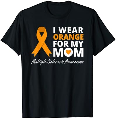 Eu uso laranja para minha mãe camiseta ms ms conscients ribbon warrior camiseta